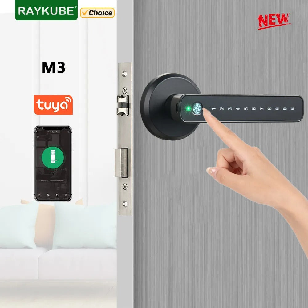 RAYKUBE M3 Tuya BLE Digital Fingerprint Door Lock Electronic Lock