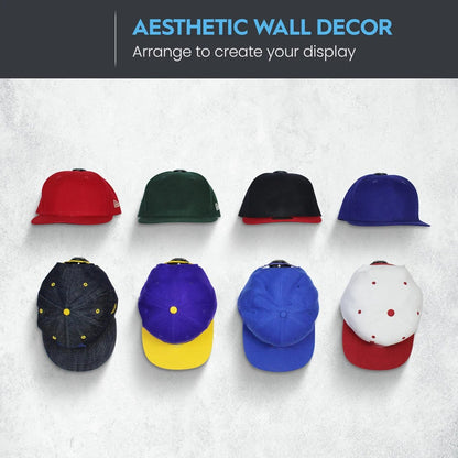 Adhesive Hat Racks for Wall-Minimalist Baseball Caps Hooks Organizer