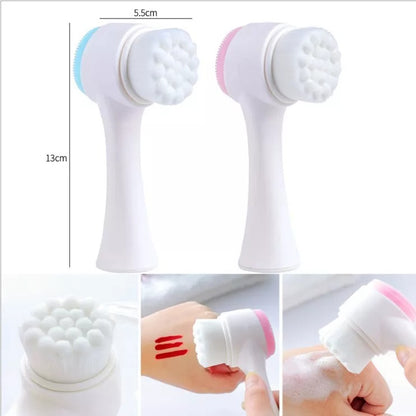 Silica Gel Facial Brush Double Sided Facial Cleanser