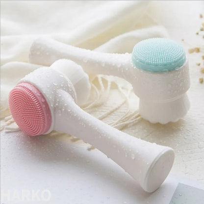 Silica Gel Facial Brush Double Sided Facial Cleanser